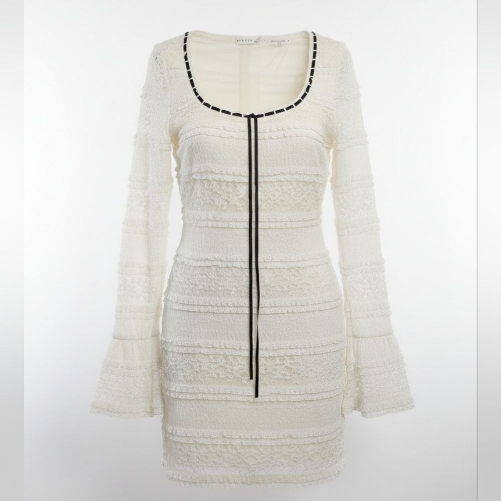 Altar’d State Ivory Lace Long Sleeve Dress XS - Picture 12 of 12